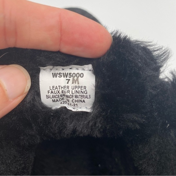 Sperry Women's Leather Faux Fur Fuzzy Duck Slippers‎ Ankle Boots Booties Shoes 7 - Picture 7 of 8